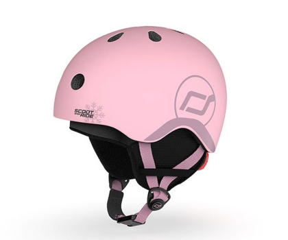 Hulajnoga lub deskorolka Scoot & Ride Kask Ochronny z ocieplaczem XXS-S dla dzieci 1-5 lat Rose
